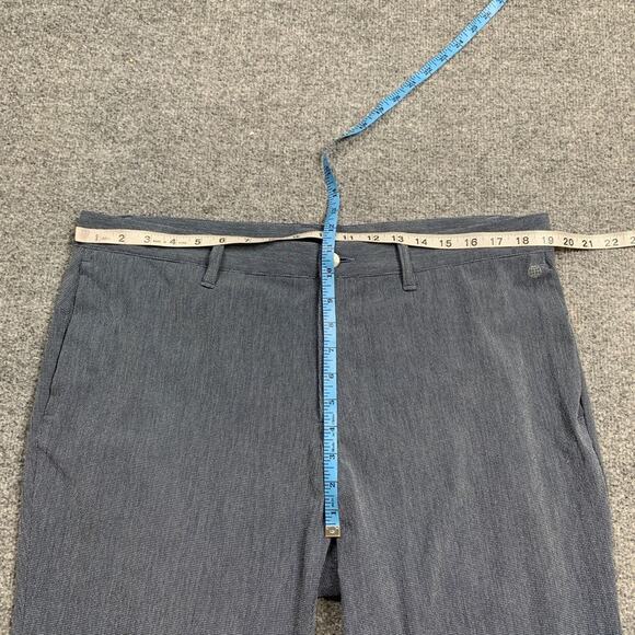 Adidas Pants Mens 36 Cloudy Blue Crosshatch Tapered Lightweight Stretch Golf - Picture 7 of 13